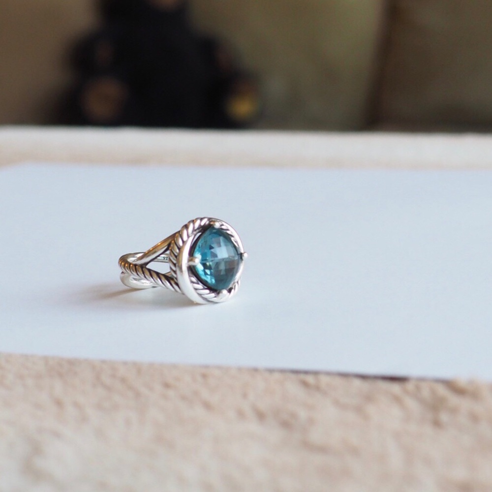 David Yurman | Infinity Ring | Hampton Blue Sz 7
